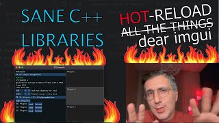 HotReload dear imgui  Sane C Libraries ep22 [upl. by Stovall]