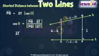 Class 12 Shortest Distance Between two Lines [upl. by Elatsyrk]