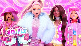 BARBIE GETS GLAMMED UP FOR FASHIONDAZE  Barbie Extra So Fly Fashion Adventure  Ep 1 [upl. by Eimmaj]