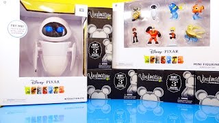 Disney Pixar Wall E Interactive EVE Figure Toy Disney Mini Figure Gift Set Toys Vinylmation Unboxing [upl. by Myrtia]