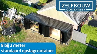 8 bij 2 meter standaard opslagcontainer [upl. by Enia]