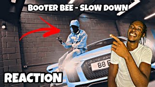 AMERICAN REACTS TO UK DRILL RAP  Booter Bee  Slow Down Official Music Video [upl. by Dnomyar589]