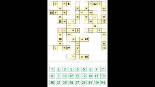 Math Puzzle  Cross Math Puzzle [upl. by Phina]