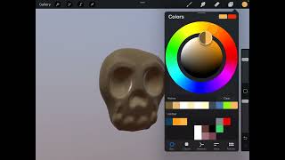 Nomad Sculpt Basic Exporting Model as OBJ into Procreate to Paint [upl. by Razaile868]