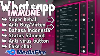 💕Whatsapp Immune  Terbaru  Fake chat Tema Pink  Super Keball  Anti BugVirtex [upl. by Woodring]