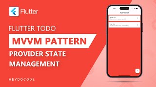 Flutter Todo App using Rest API  MVVM  Provider  Best Practices  CRUD [upl. by Lein]