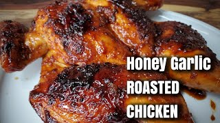 Honey garlic ROASTED CHICKEN Moist roasted chicken recipe [upl. by Gisele]