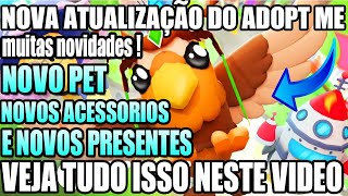 🎁CHEGOU NOVO PET  NOVOS ACESSORIOS E PRESENTES NA NOVA ATUALIZAÇÃO DO ADOPT ME  DATA DO NATAL ⛄ [upl. by Artinahs212]