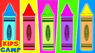 Learn Colors For Kids  Box of Crayons Song  Fun Learning Videos  KidsCamp [upl. by Mairhpe]