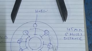 how to Make PCD calculation 6 hole pcd calculation formula [upl. by Okikuy892]