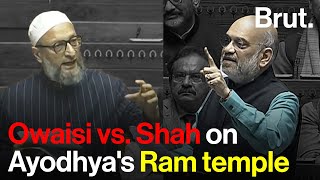 Owaisi vs Shah on Ayodhyas Ram temple [upl. by Attlee]