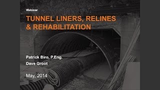 Tunnel Liners ReLines amp Rehabilitation Tutorial by Armtec Infrastructure Inc [upl. by Allebram]