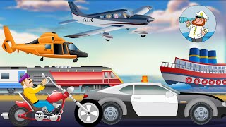 Modes of Transport for kids  Transport Vehicles  Nursery Rhymes For Children  Kids Learning [upl. by Zinn]