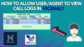 HOW TO ALLOW USERAGENT TO VIEW CALL LOGS IN VICIDIAL  TUTORIAL GUIDE [upl. by Plossl847]