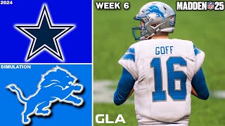 Lions vs Cowboys  Week 6 Simulation  Madden 25 Gameplay [upl. by Arua]