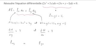 Équation différentielle exacte 1 [upl. by Shugart]