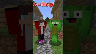 Why is the golem chasing Mikey and JJ in Minecraft maizen jj mikey minecraft [upl. by Anauqed]