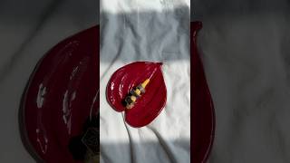 DIY  Un videpoches Anthurium en argile autodurcissante ✨ [upl. by Ardnasella]