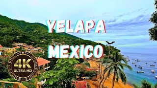 A walking tour of beautiful Yelapa Mexico in 4K chill music [upl. by Humble]