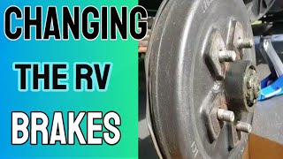 How to Replace RV Trailer Brakes  Electric Drum DIY Tutorial [upl. by Nylarahs]