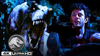 Jurassic Park  The T rex Chase In 4k HDR [upl. by Puto]