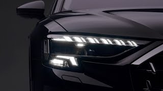 New Audi A8 Facelift 2022  Digital Matrix LED OLED lights Welcome Lights amp Ambient Lighting [upl. by Rissa666]