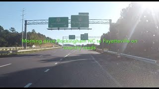 NORTH CAROLINA BACKROADS  Morning drive Rockingham NC to Fayetteville NC on country backroads ASMR [upl. by Lehar]