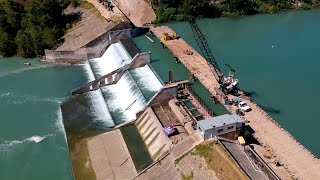 This is what Lake Dunlap Dam looks like 2 years after spill gate failure caused lake to drop 7 feet [upl. by Meta616]