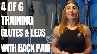 Part 4 of 6 Glute and Leg Workout whilst suffering with back pain [upl. by Nylhsoj95]