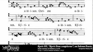 Kyrie III from Mass III Gregorian Chant [upl. by Mariellen]