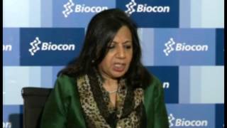 Biocon Q1 FY17 Financial Results by Kiran MazumdarShaw CMD Biocon Ltd [upl. by Nylinnej]