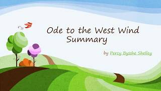 Ode to the West Wind Summary amp Analysis  Ode to the West Wind by Percy Bysshe Shelley [upl. by Eillor]