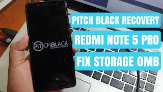 Twrp Pitch Black Redmi Note 5 Pro Miui 11 ARB 4 Permanen Fix No Error No Password No Storage 0Mb [upl. by Iphigeniah]