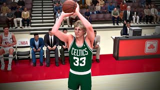 NBA 2K  Larry Bird Highlights 40 PTS amp 19 REB vs Pistons [upl. by Alis327]