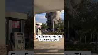 The car hit the building and started on fire instantly shorts youtube 2024 stay safe everyone [upl. by Ammeg]