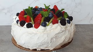 PAVLOVA \ TORT PAVLOVA CU FRUCTE  Maria Popescu [upl. by Yurik8]