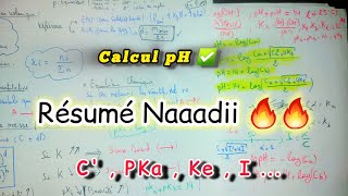 résumé Chimie des solutions S2 🔥  Calcule de pH ✅️ [upl. by Gallagher]