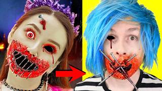 Robby Tries 3 Viral TIKTOK Spooky SFX Halloween Makeup [upl. by Cherish140]