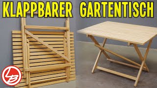 Platzsparenden Gartentisch selber bauen [upl. by Kubis]