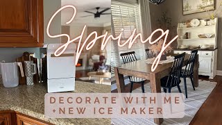 2024 SPRING DECORATE WITH ME  Spring Dining Room  Gevi Nugget Ice Maker [upl. by Lorolla]