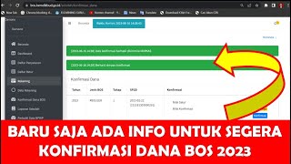 TERBARU CARA KONFIRMASI DANA BOS 2023 [upl. by Christye]