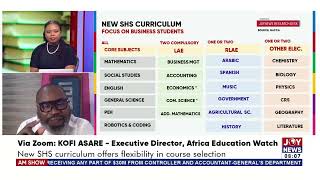 Secondary Education Subject combinations in new SHS curriculum similar to the Alevel  Kofi Asare [upl. by Akilegna]