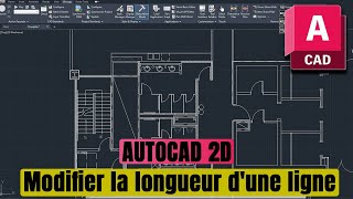 Comment MODIFIER la longueur dune ligne sur AutoCAD [upl. by Earley]