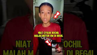 Prank cari tai kuping bocil malah motor ku diambil bocil fypshorts comedy prank viralvideo [upl. by Clayton]