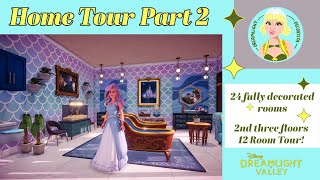 Home Tour Part 2 Fully Decorated Rooms 1324 of my 24 room castle Disney Dreamlight Valley [upl. by Kilbride]