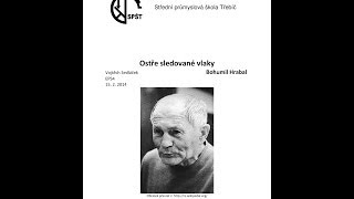 Bohumil Hrabal Ostře sledované vlaky [upl. by Novick]