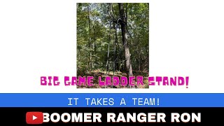 BIG GAME DEER LADDER STAND INSTALLATION [upl. by Znerol667]