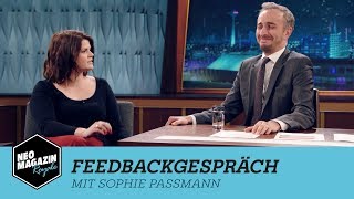 Feedbackgespräch mit Sophie Passmann  NEO MAGAZIN ROYALE mit Jan Böhmermann  ZDFneo [upl. by Nessah960]