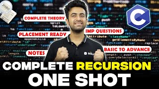 Recursion in One Shot  C Programming  Lecture 6  Complete C Course [upl. by Kennett]