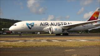 Air Austral landing end take off Mayotte airport [upl. by Hgielra]